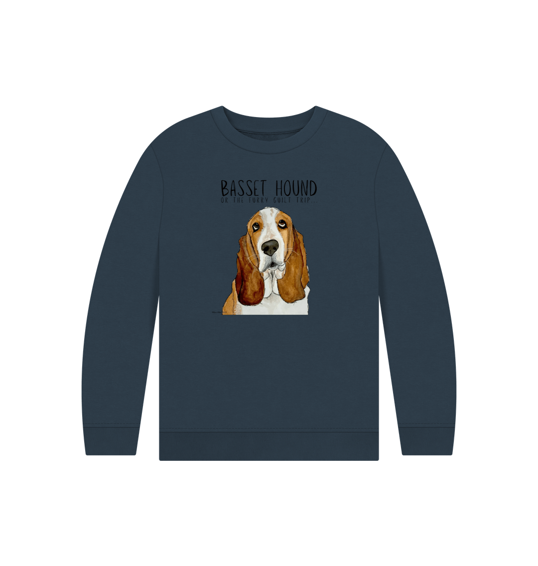Basset Hound Child's Sweatshirt: Cozy Guilt Trip, Now in Sweatshirt Form!