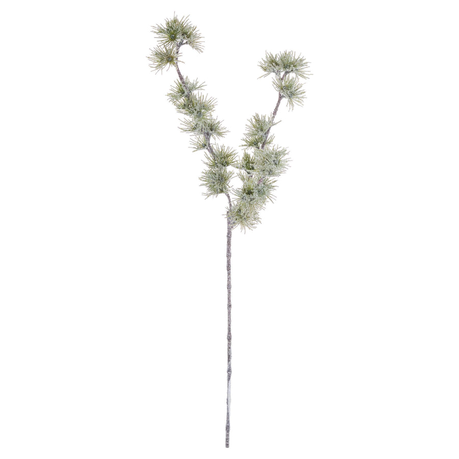 Handcrafted snow branch with lifelike frost details, crystalline accents, and realistic winter texture, 70cm tall. by Sostter at brixbailey.com