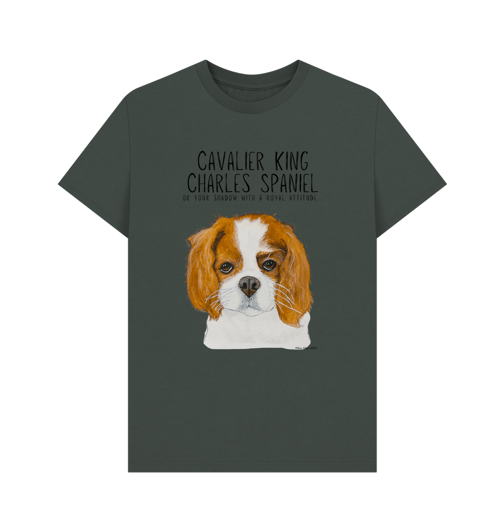 Obey the Crown: Sustainable Men’s T-Shirt Featuring Your Regal Shadow (Cavalier Style)