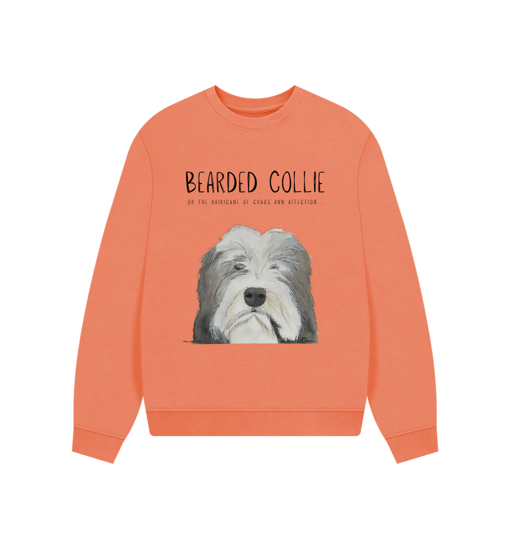 Hairicane of Cozy Chaos – Bearded Collie Oversized Sweatshirt