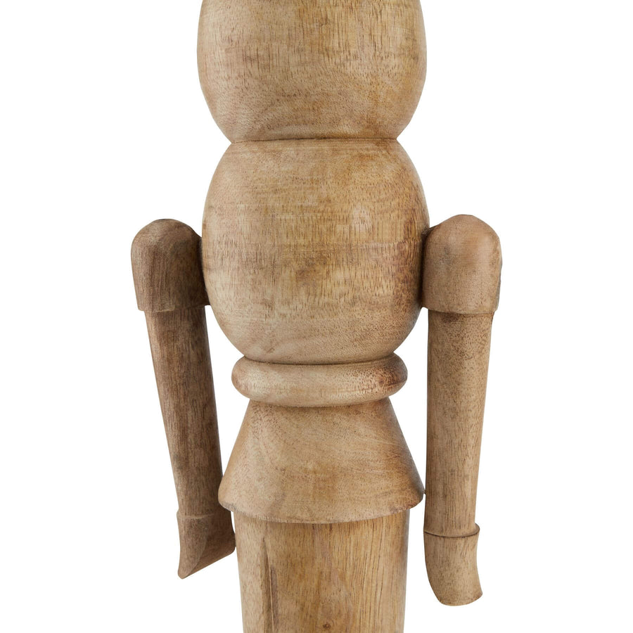 Handcrafted wooden nutcracker, 60cm tall, rich brown finish, rustic elegance for holiday decor centerpiece by Sostter at brixbailey.com