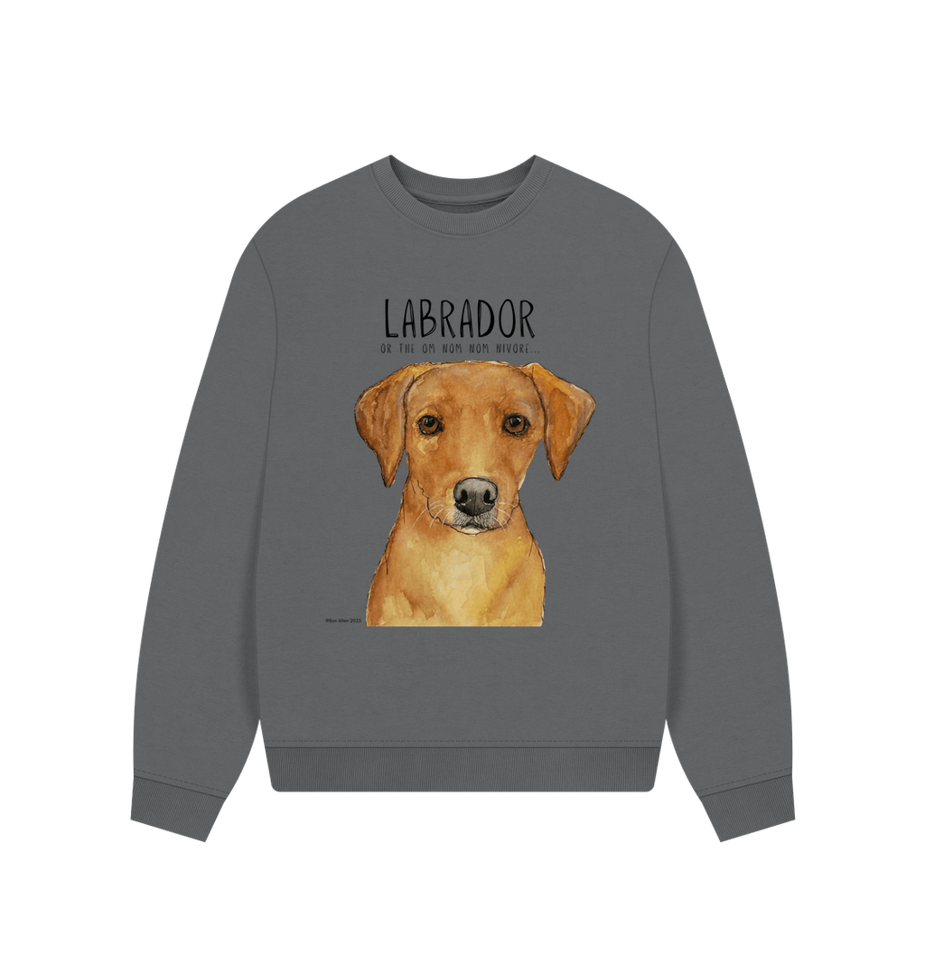 Will Sit for Snacks: The Fox Red Labrador Oversized Sweatshirt