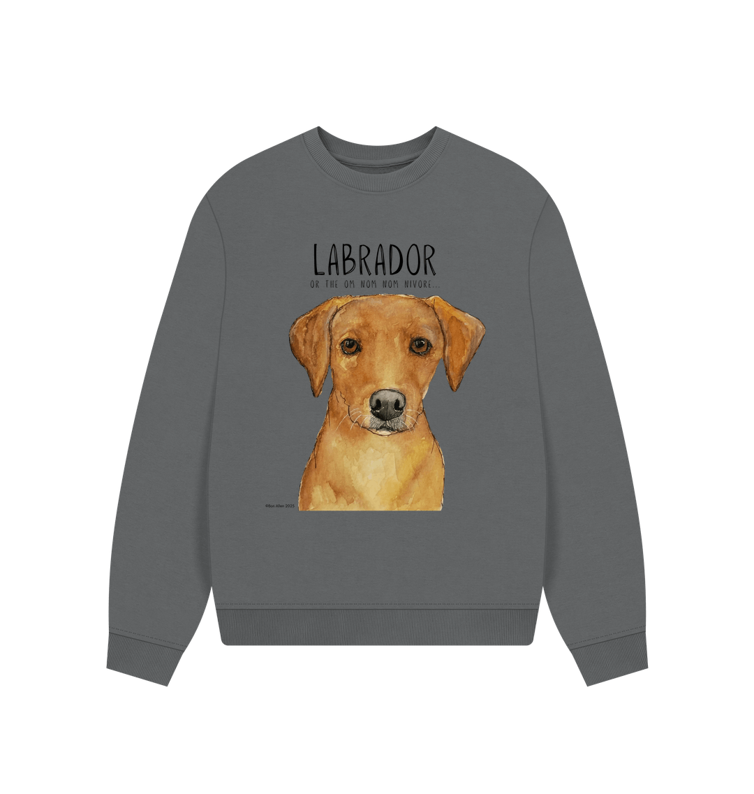 Will Sit for Snacks: The Fox Red Labrador Oversized Sweatshirt