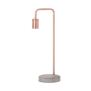 Copper and stone industrial lamp, 47cm tall with E27 socket, modern home decor with warm metallic finish. by Sostter at brixbailey.com