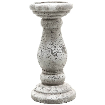 Handcrafted ceramic centerpiece with stone texture in neutral tone, emitting warm ambient glow for modern interiors. by Sostter at brixbailey.com