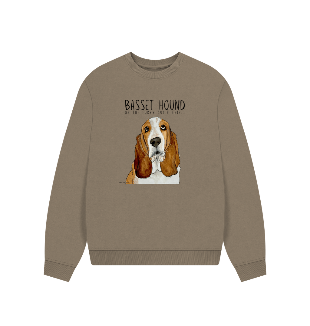 Basset Hound Women’s Oversized Sweatshirt: Cozy, Stylish & Full of Guilt!