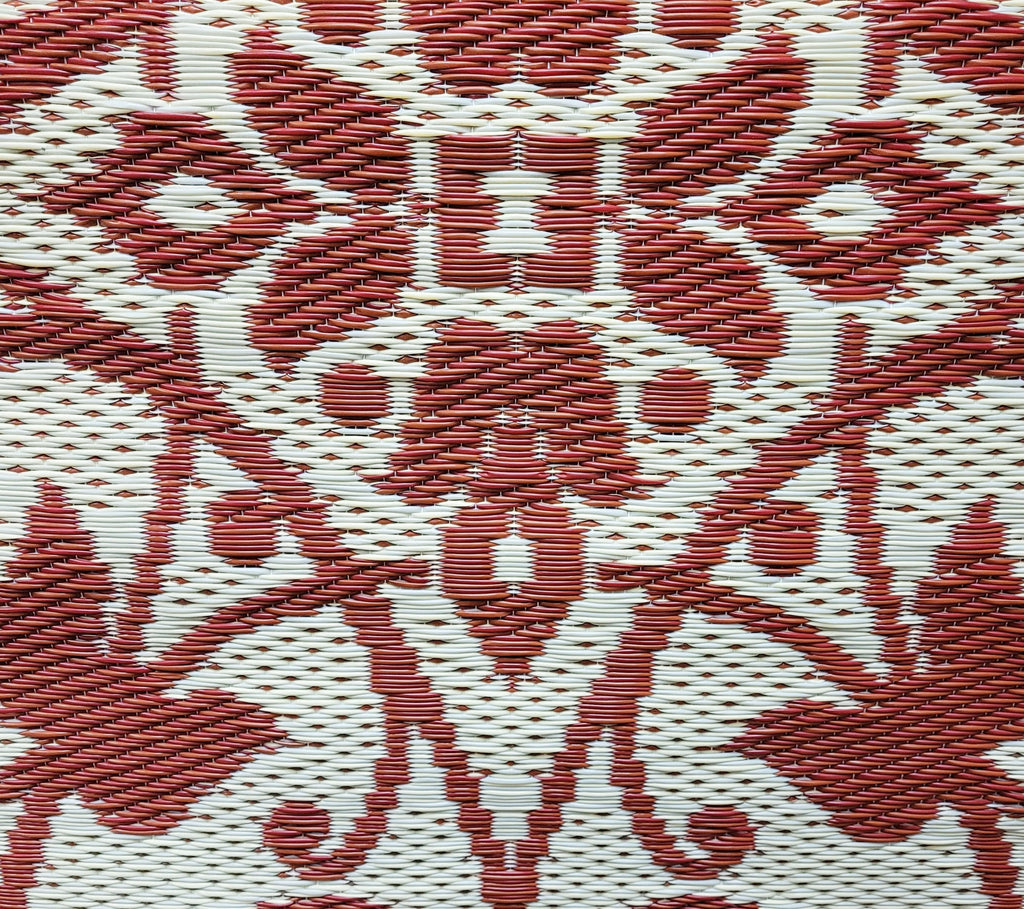 Wrought Iron Deep Red Outdoor Mat