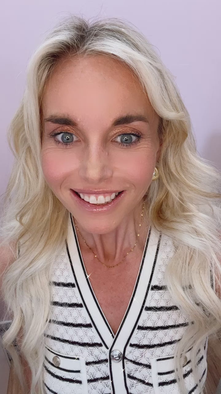 Gold Chain Tassel Necklace with Bar Drop