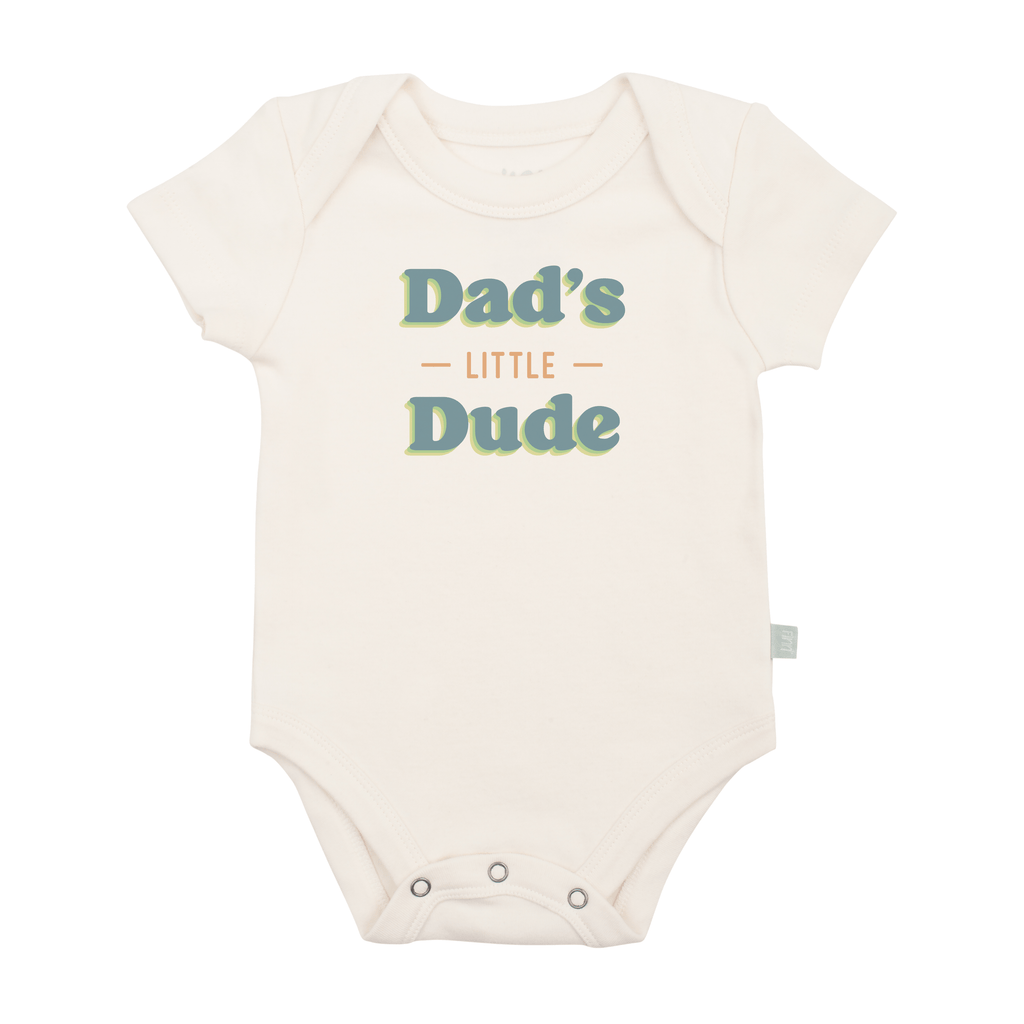 Dads Little Dude Graphic Bodysuit for Newborns