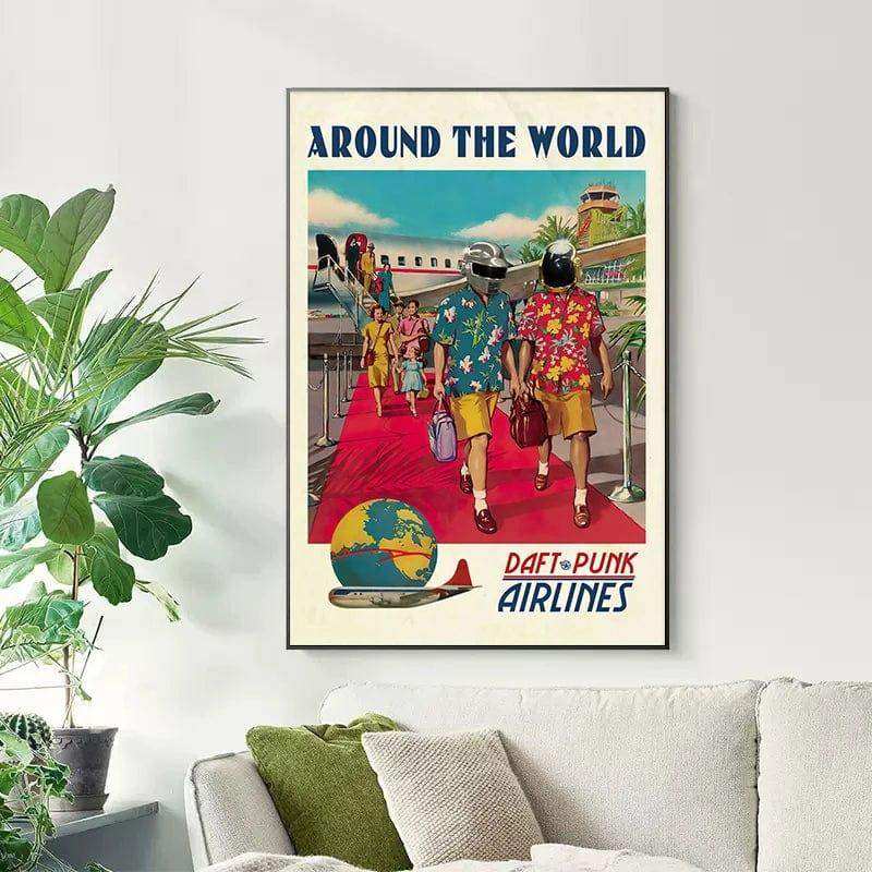 Daft Punk Around The World Canvas Poster