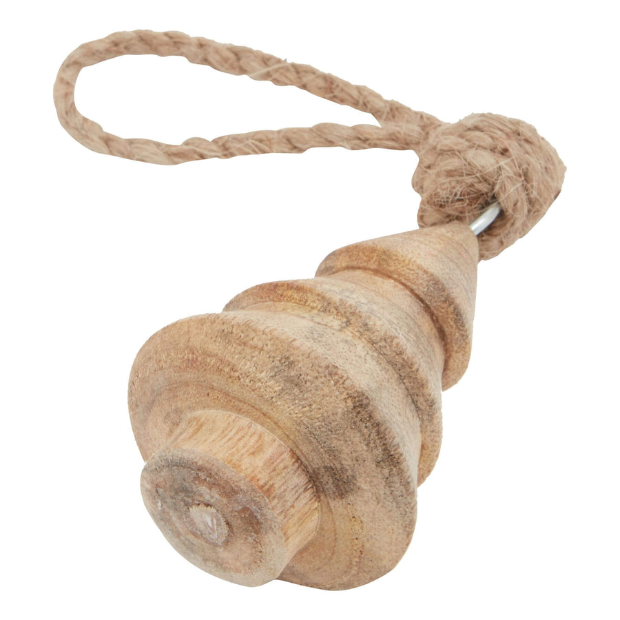 Handcrafted wooden Christmas tree ornament with natural grain, rich brown finish, and classic silhouette for holiday decor. by Sostter at brixbailey.com