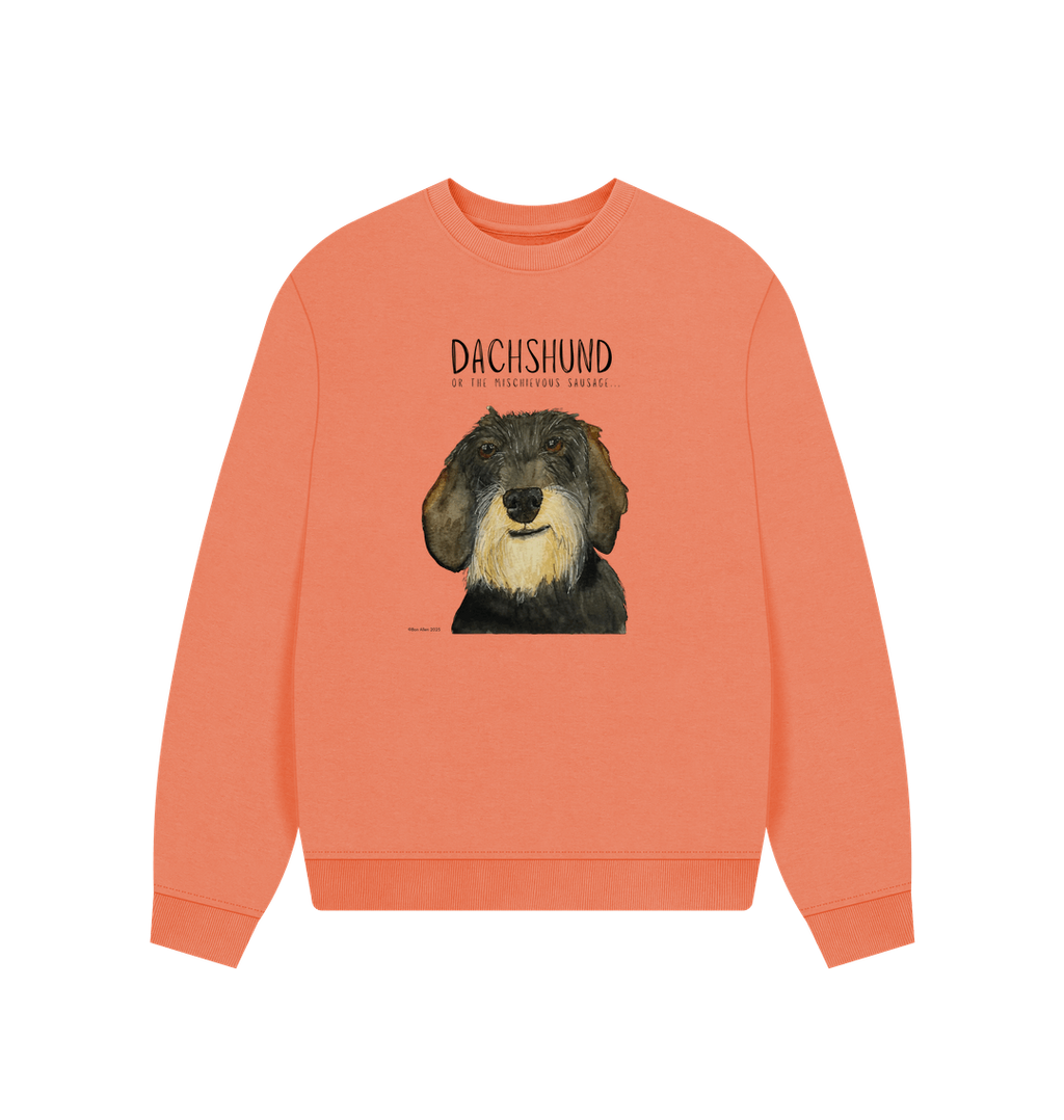 Comfy, Cozy, & Cute: The Wire Haired Dachshund Oversized Sweatshirt"