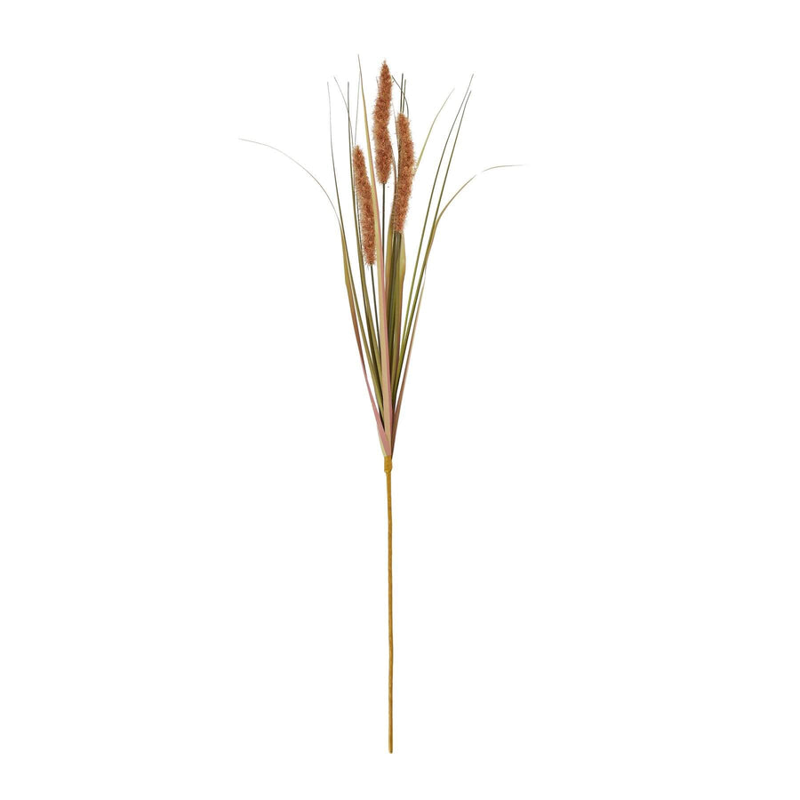 Terracotta grass stems in warm brown, 80cm tall, set of 3 lifelike faux meadow grasses for home decor by Sostter at brixbailey.com