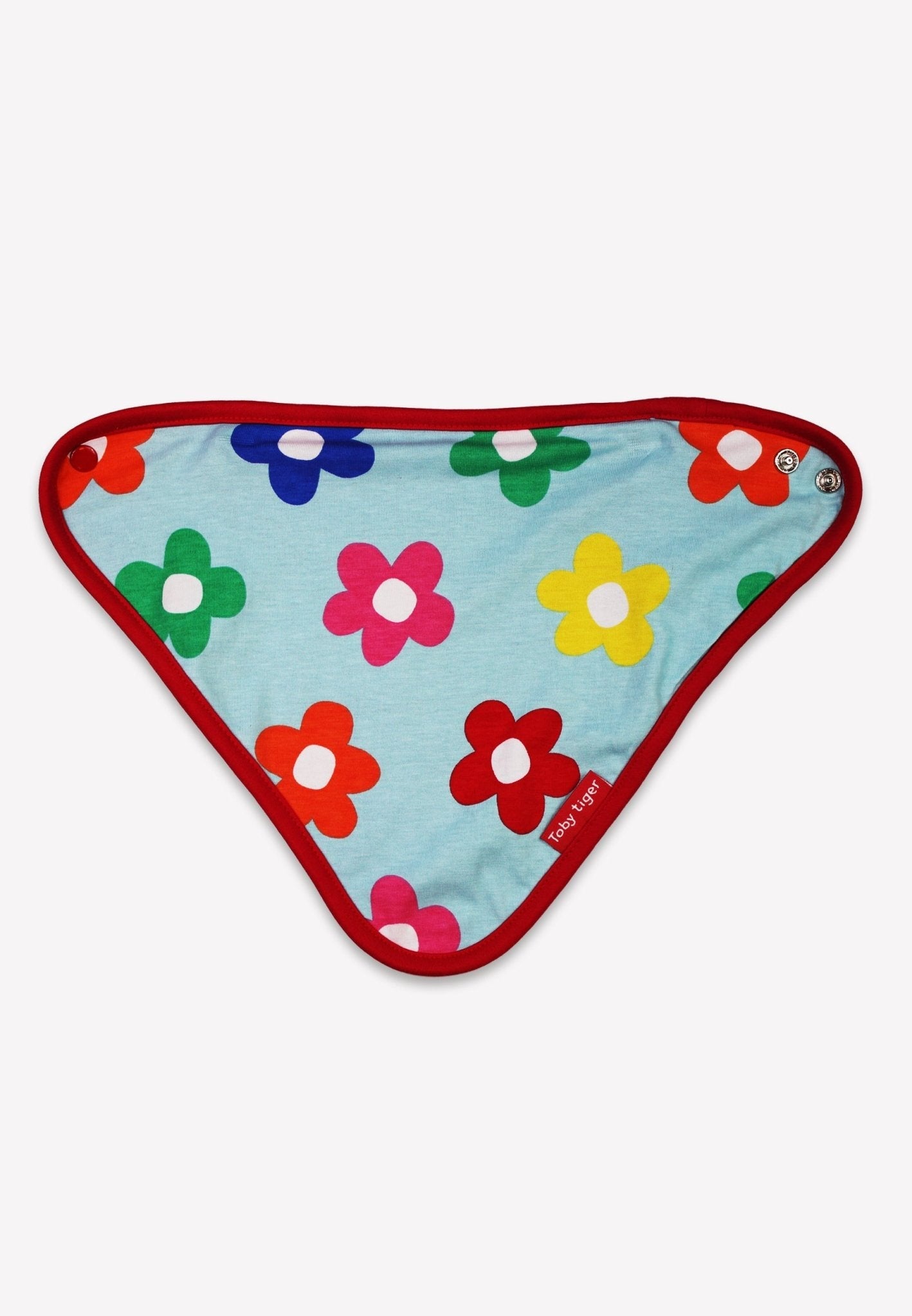 Organic Rainbow Bloom Print Dribble Bib