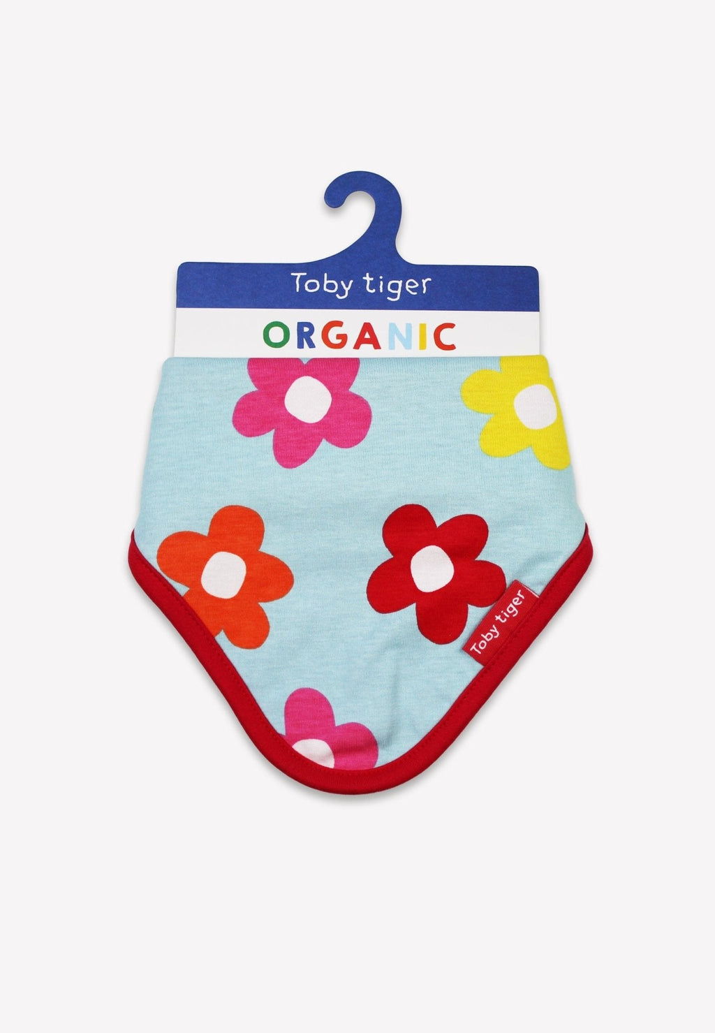 Organic Rainbow Bloom Print Dribble Bib