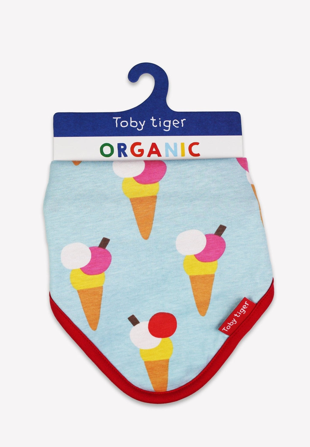 Organic Ice Cream Cones Print Dribble Bib