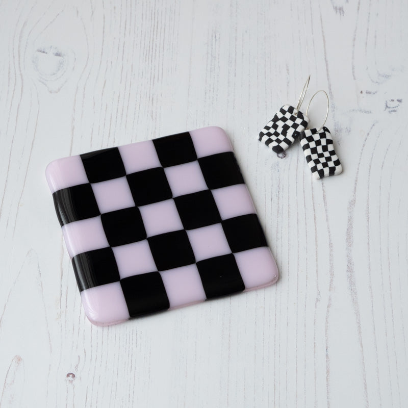 10cm Chequered Dual Coloured Coaster - Bullseye Collection