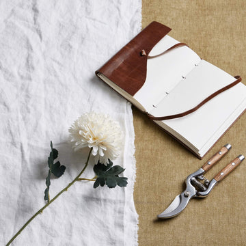 Lifelike white artificial chrysanthemum stem, 54cm tall with realistic plastic petals for year-round floral decor by Sostter at brixbailey.com