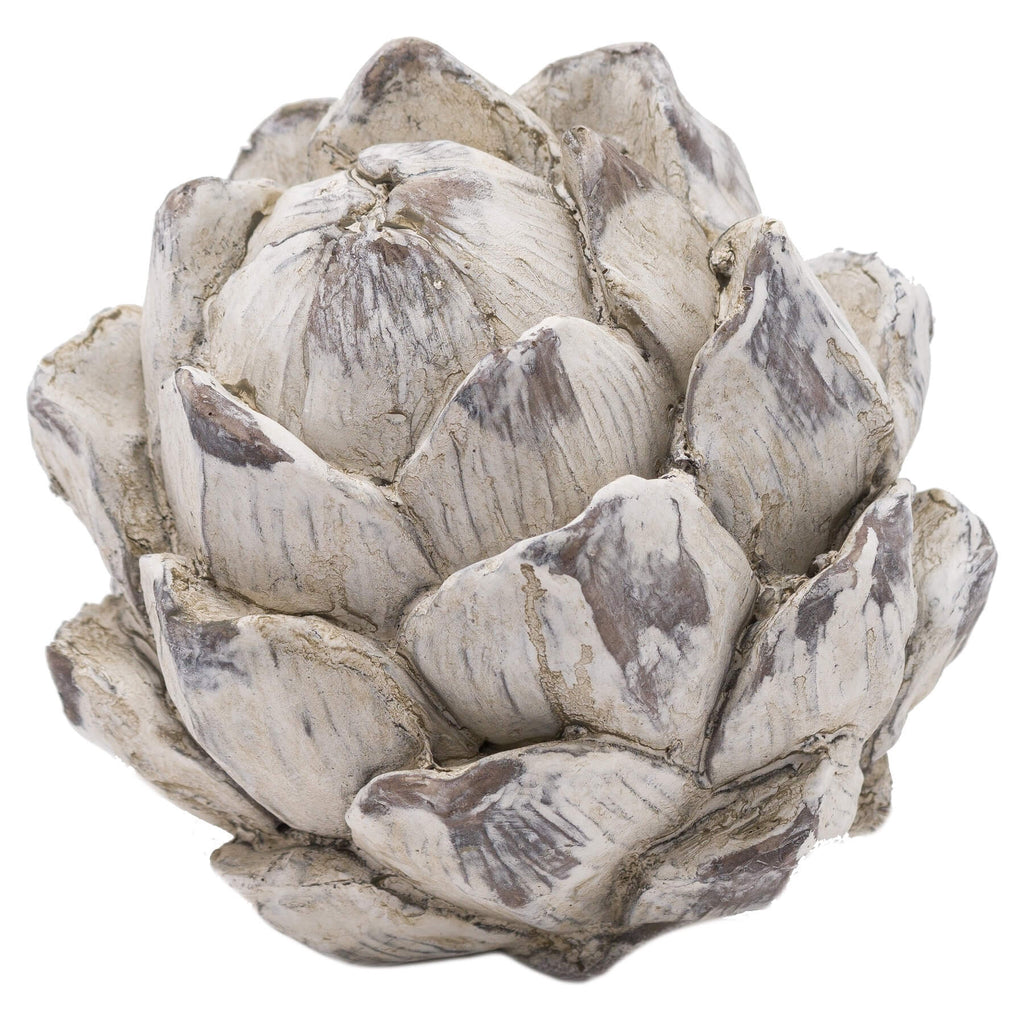 Antique white ceramic artichoke decor, handcrafted for modern or traditional interiors, 11cm tall.   

- **Keywords included:** antique white, ceramic, artichoke decor, handcrafted, modern, traditional, 11cm  
- **Clear description:** Describes material, color, design purpose, and size  
- **SEO & accessibility optimized:** Concise, no redundancy, includes visual details for shoppers by Sostter at brixbailey.com