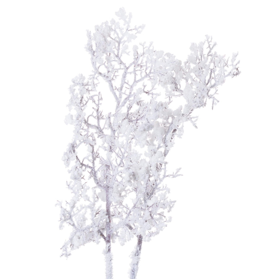 Snow-dusted winter branch decor, 43-inch lifelike plastic foliage for mantels or centerpieces by Sostter at brixbailey.com