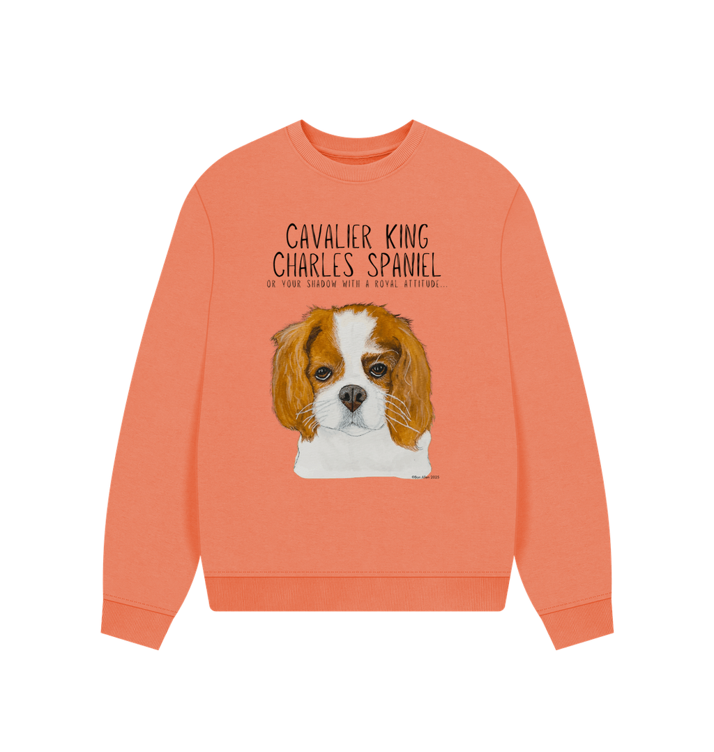 Oversized & Overruled: Eco-Luxe Sweatshirt with Cavalier Queen Energy