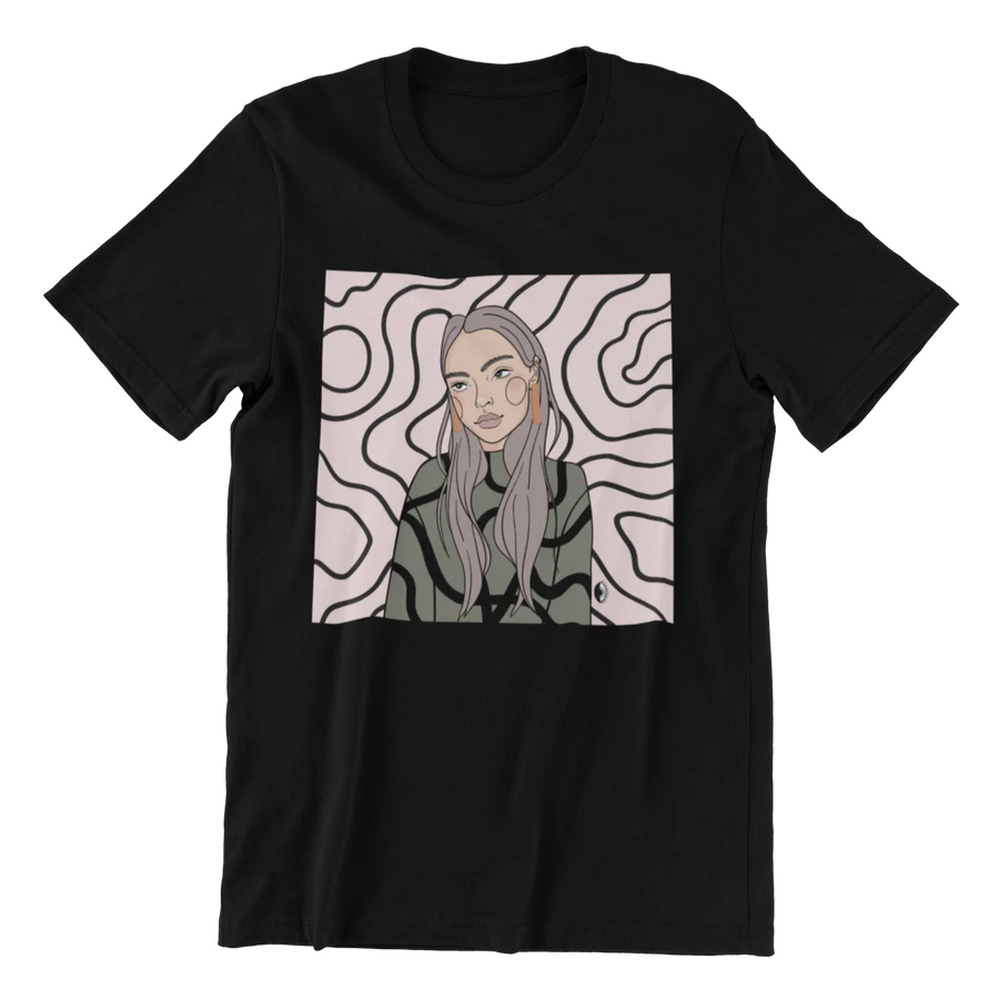 Unisex Organic Cotton T-shirt with Illustration - Decision