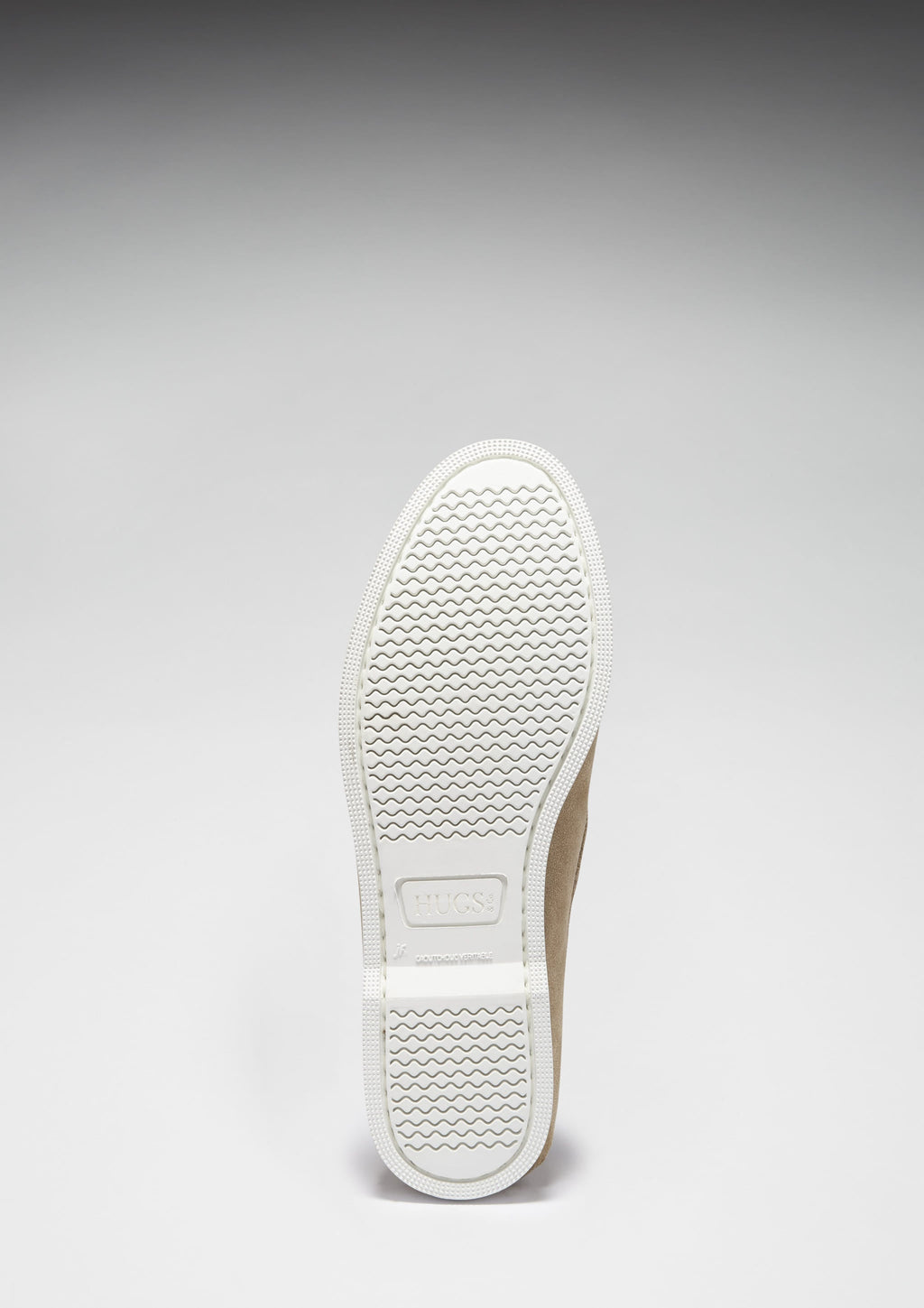 Taupe Suede Deck Shoes with White Stitching