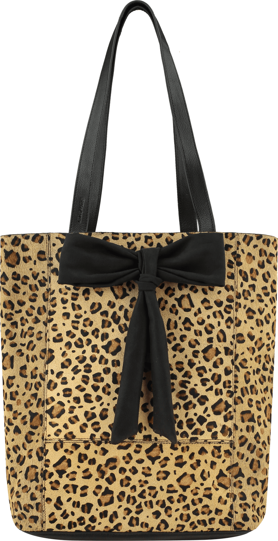 Animal Print Bow Compact Leather Tote – Chic & Practical by Emmas Bags at brixbailey.com