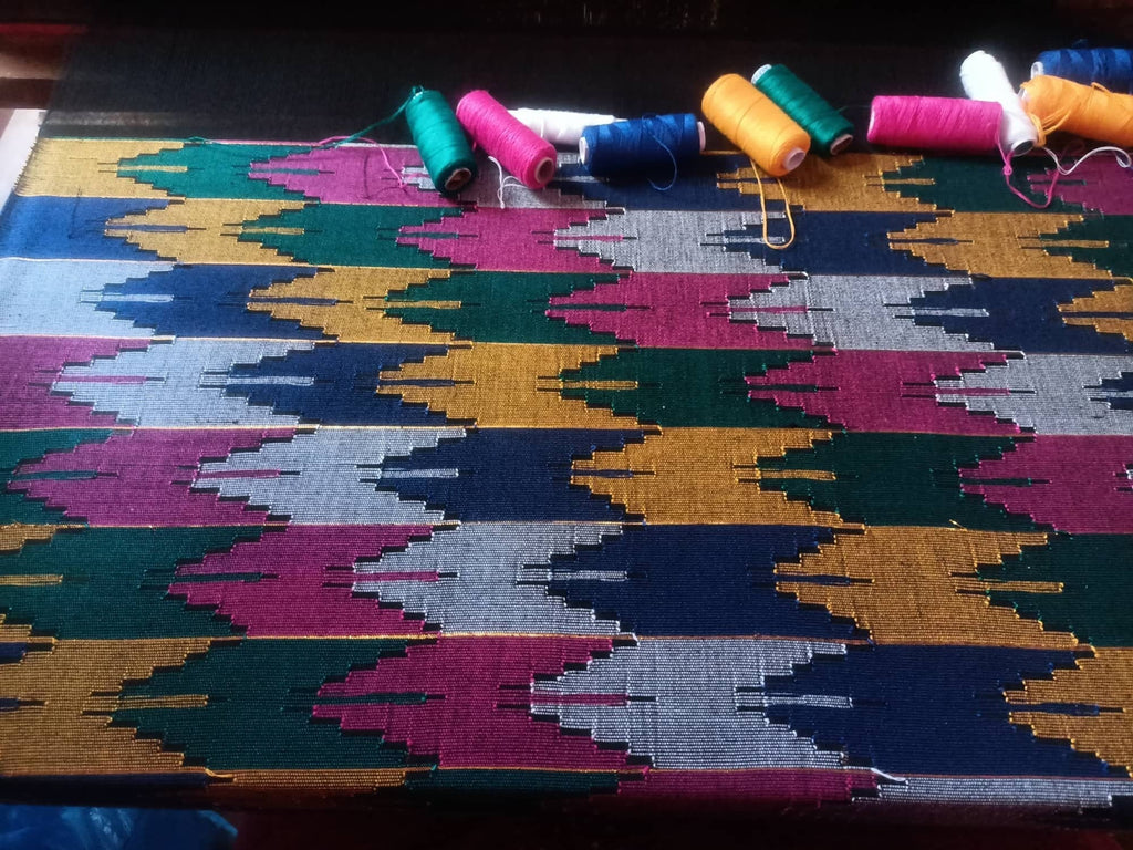 Dhaka pouch, ethically handwoven in Nepal