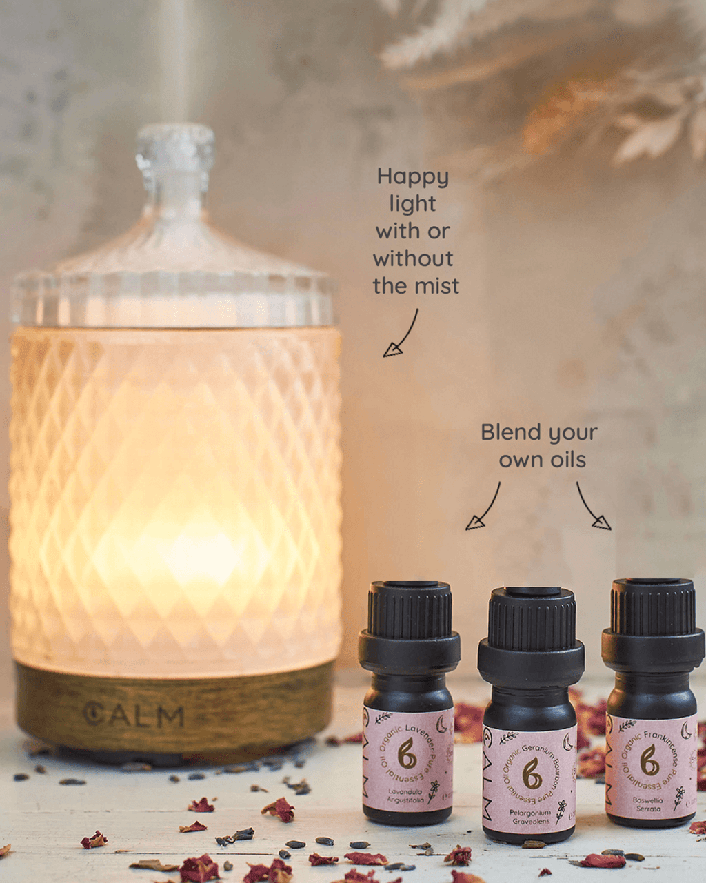 Aroma Diffuser with our Rest Calm Oil Set