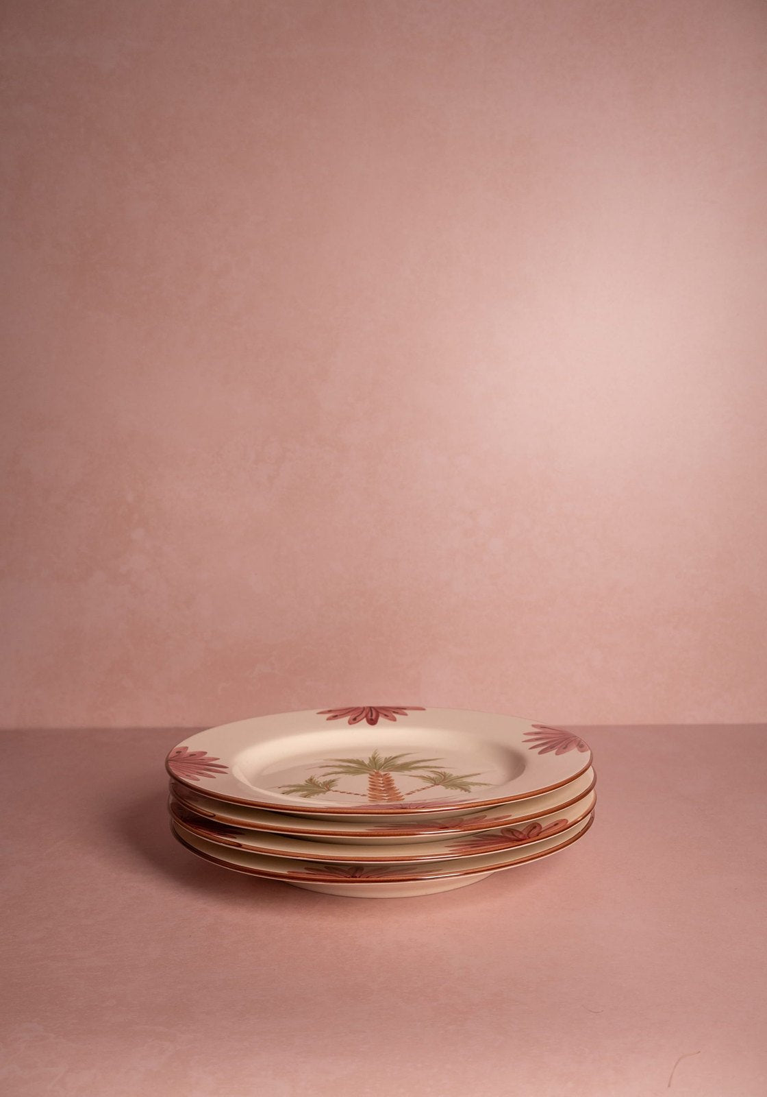 Arabella Dinner Plate, Green Palm Tree