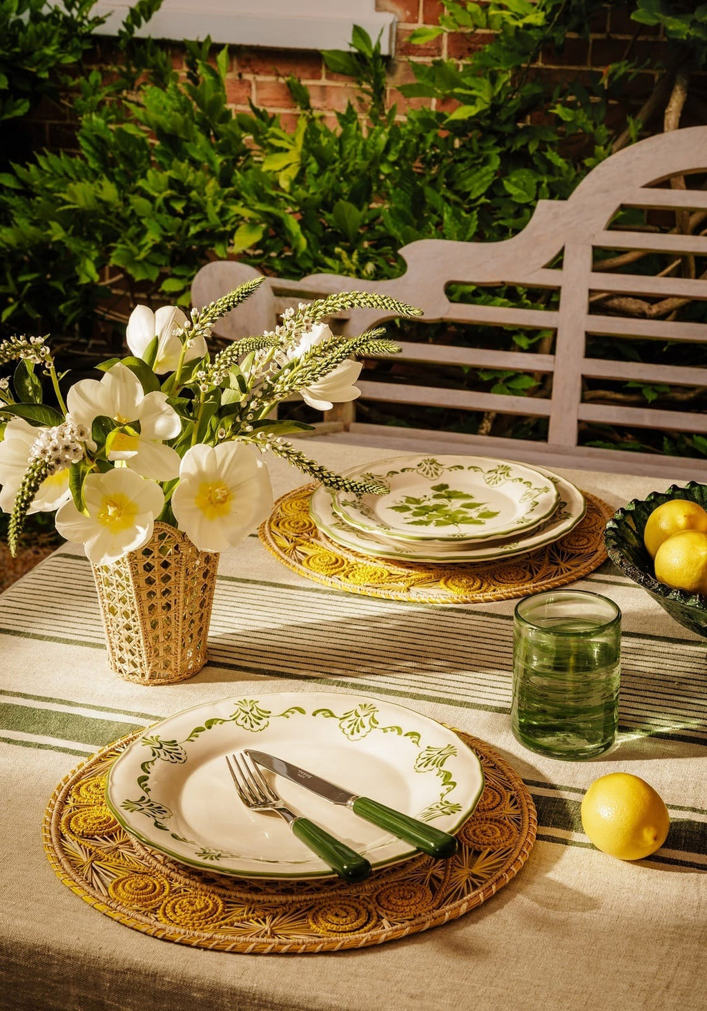 Cara Shell Dinner Plate, Green