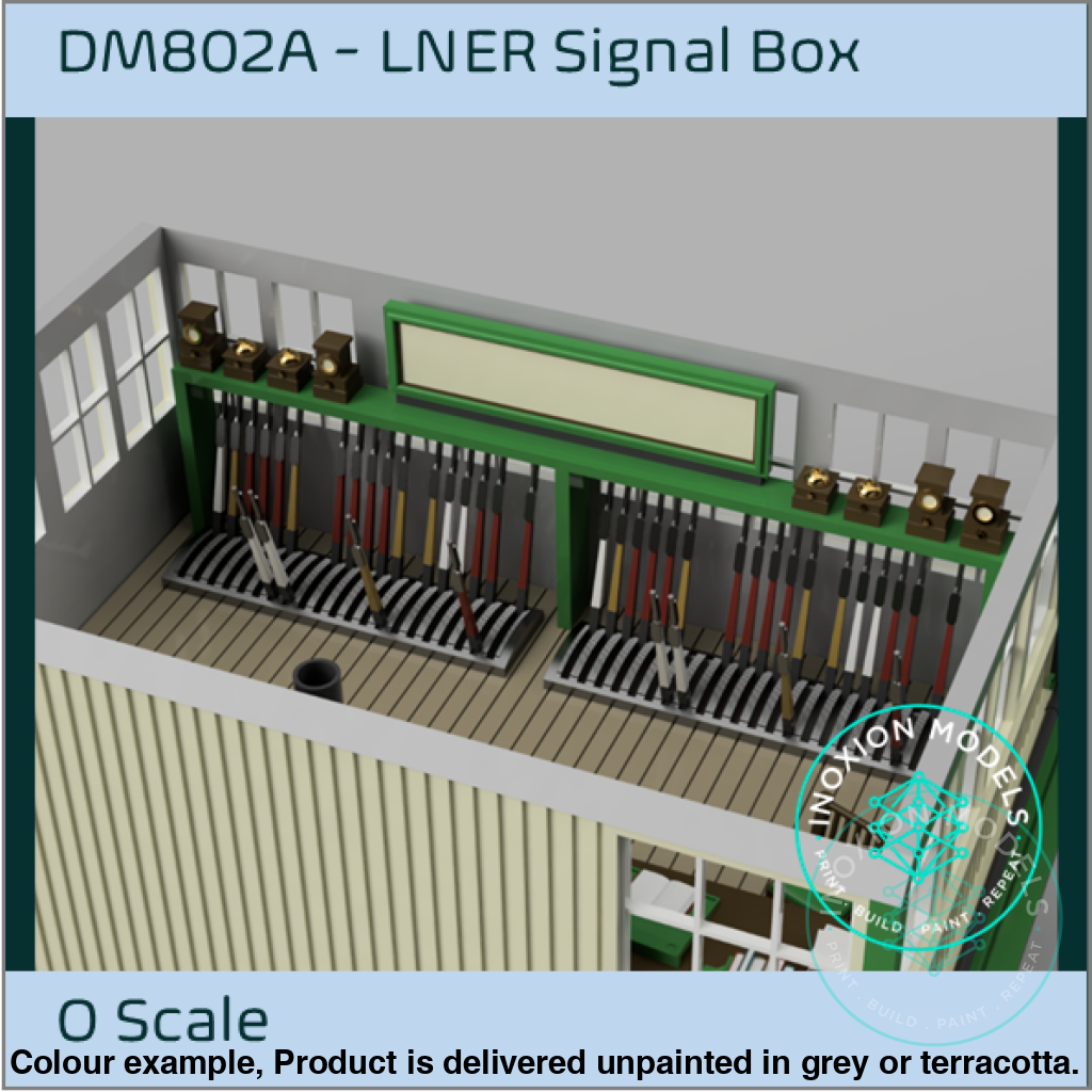 LNER Signal Box O Scale Model with Detailed Interior