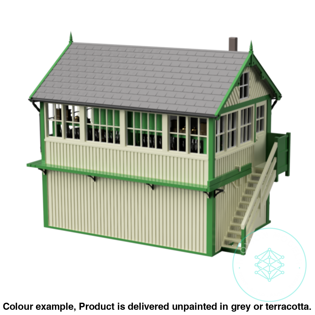 LNER Signal Box O Scale Model with Detailed Interior