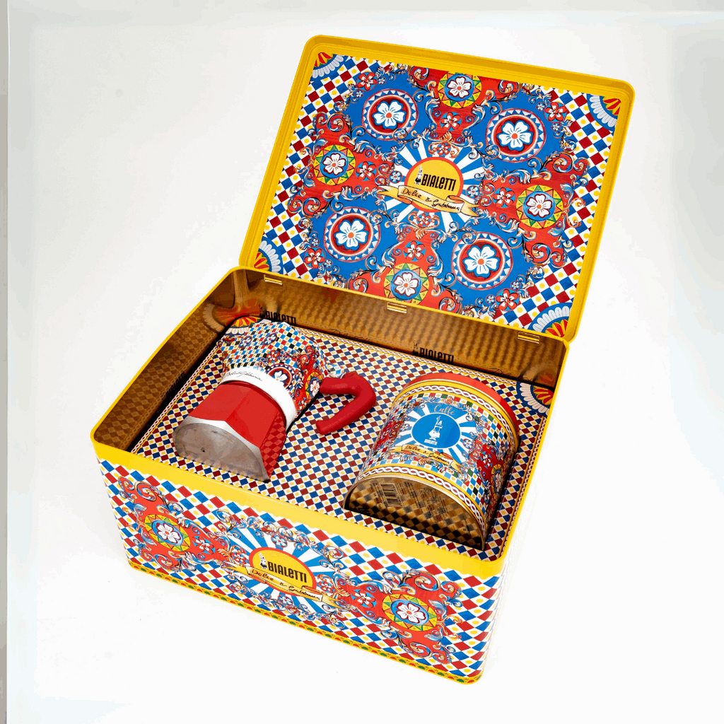 Sicilian Cart Moka 3 Cup Coffee Gift Set