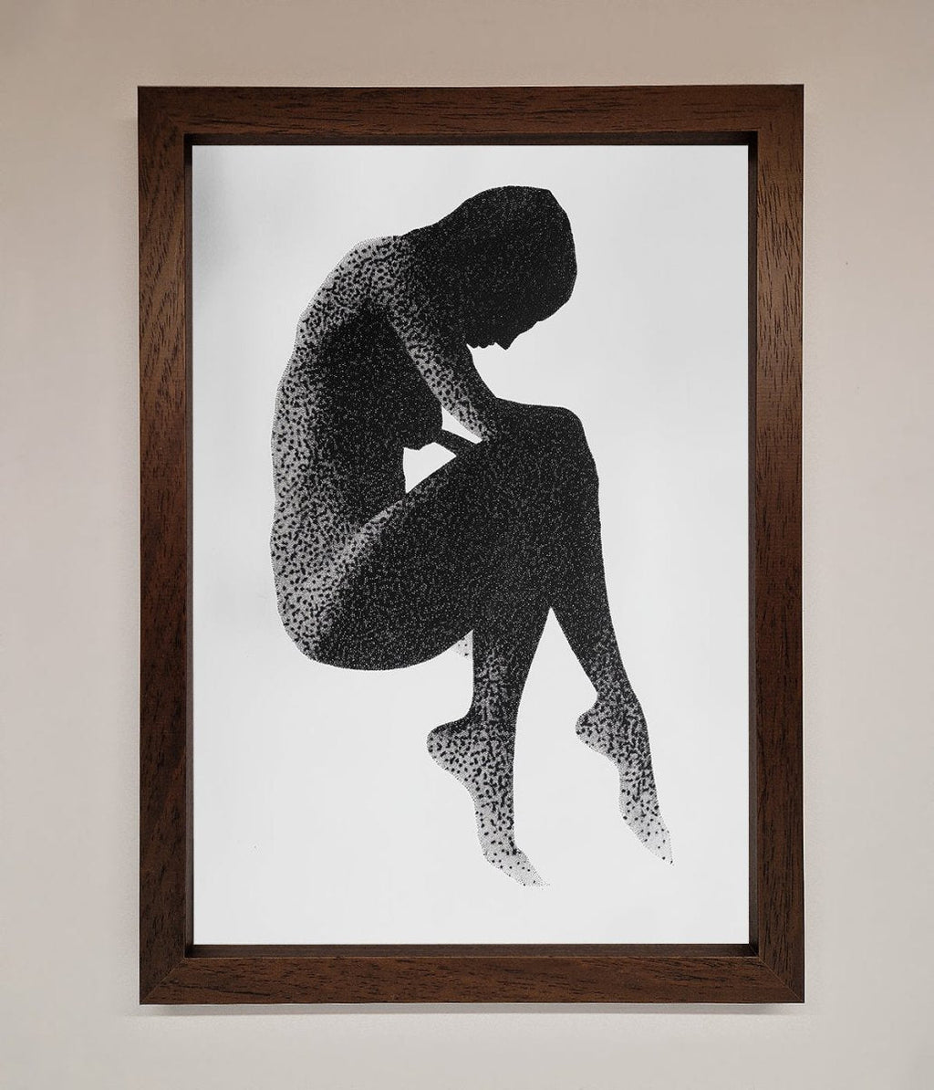Dotted Figure Framed Poster