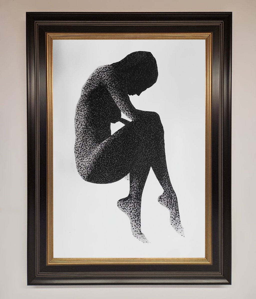 Dotted Figure Framed Poster