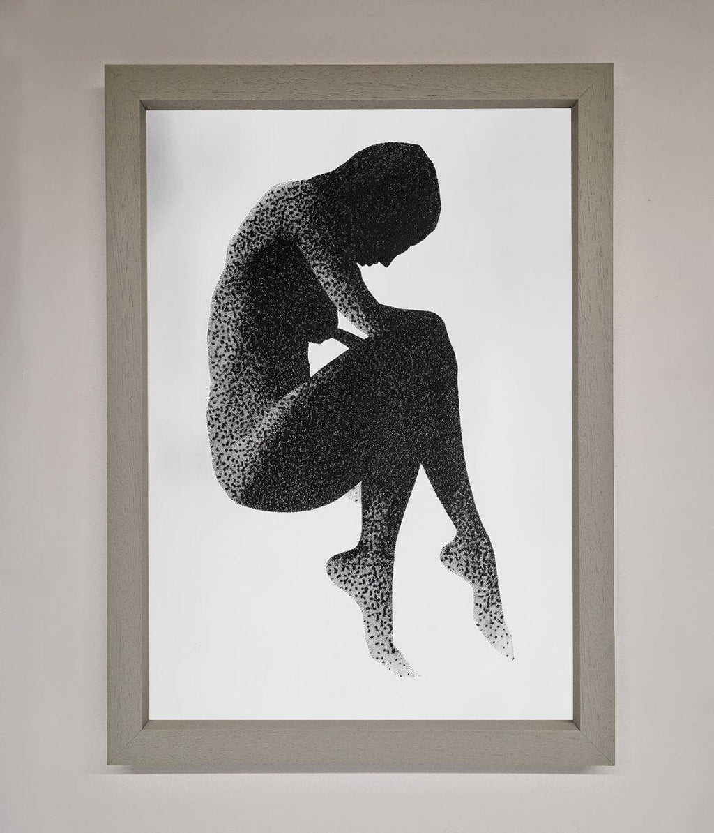 Dotted Figure Framed Poster