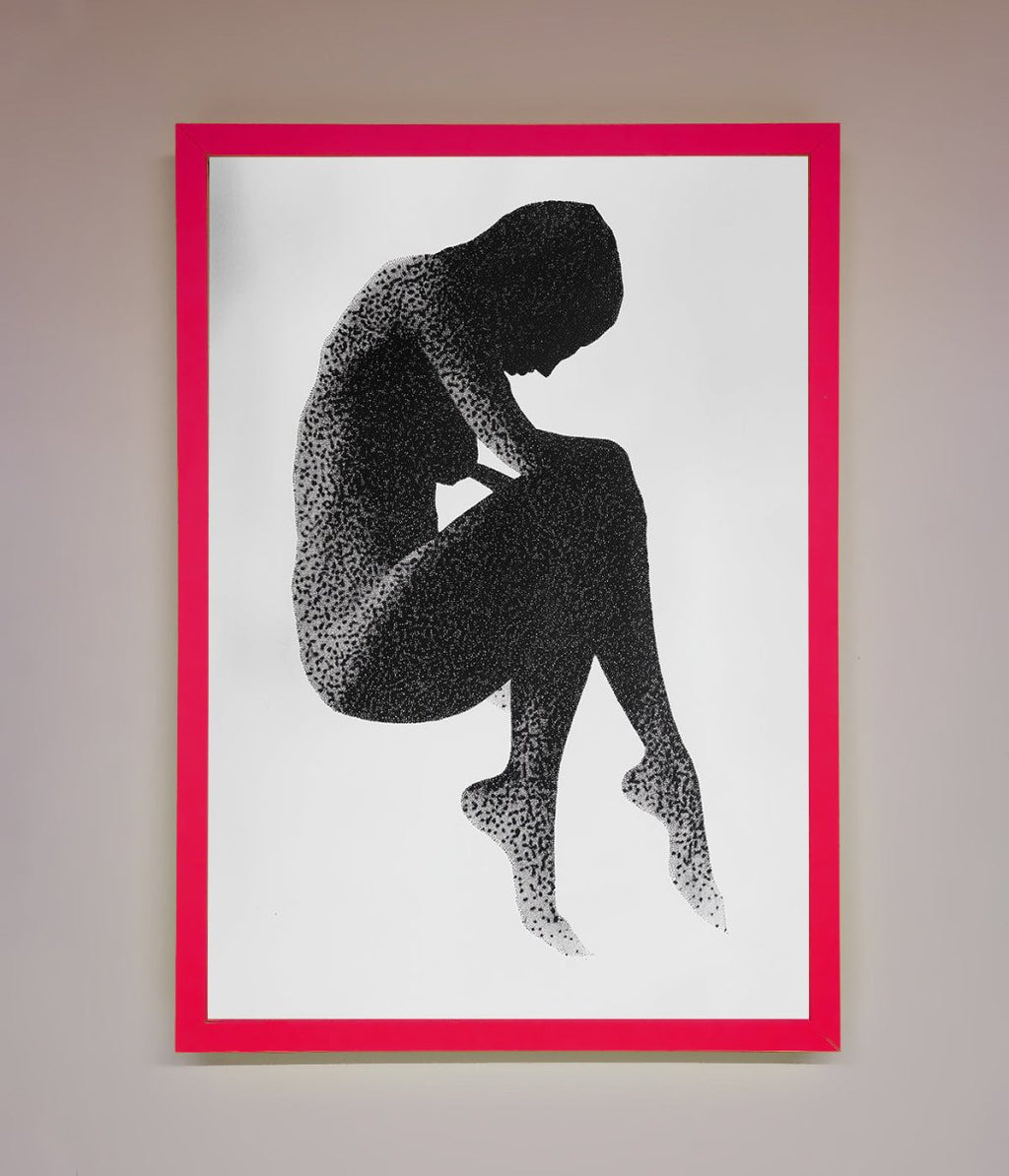 Dotted Figure Framed Poster