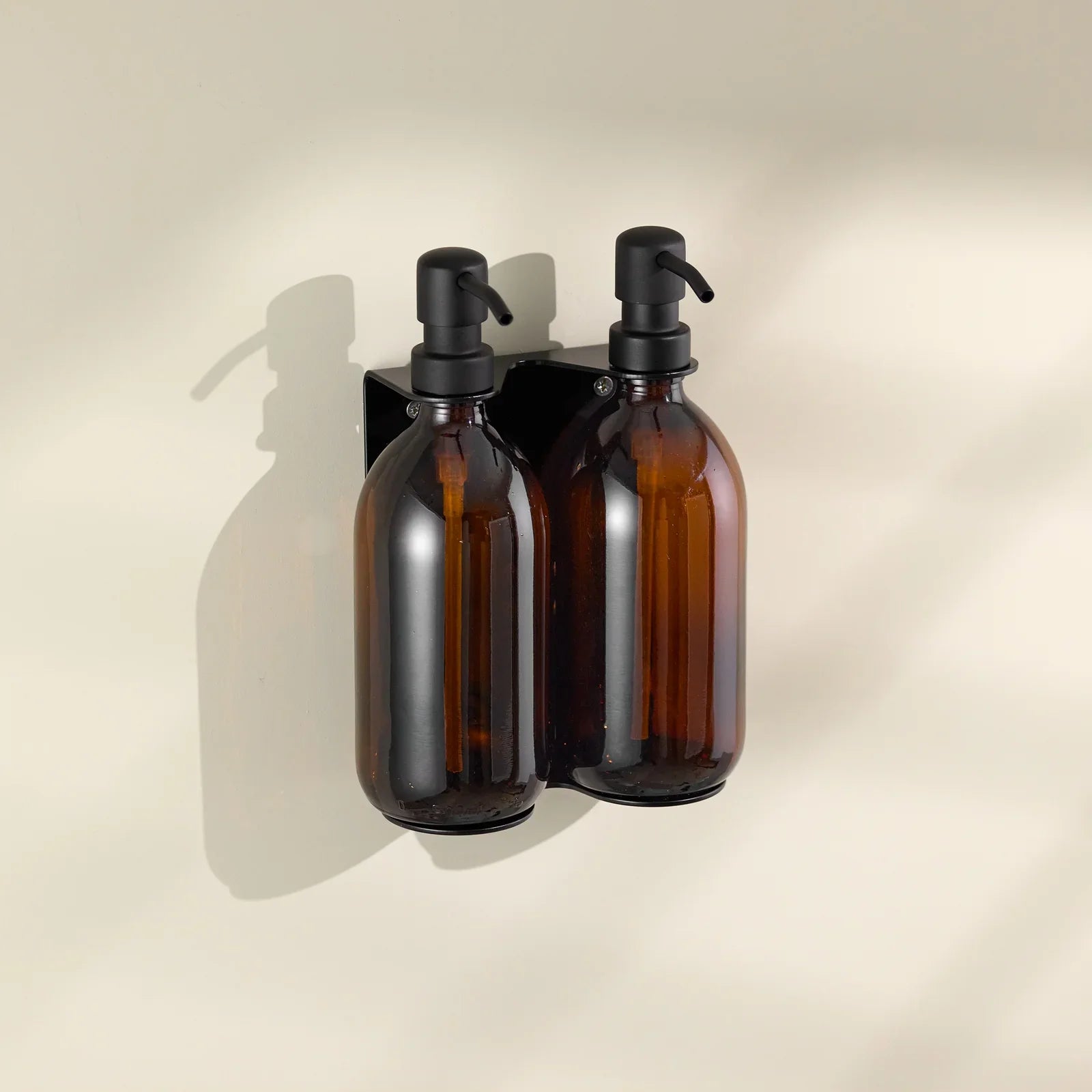 Black Double Wall Mounted Soap Dispensers