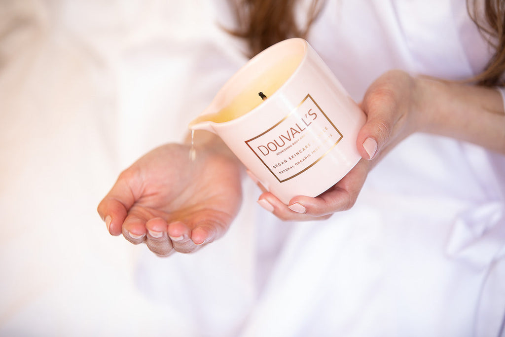 Organic Argan Massage Candle Orange and Frankincense 180g