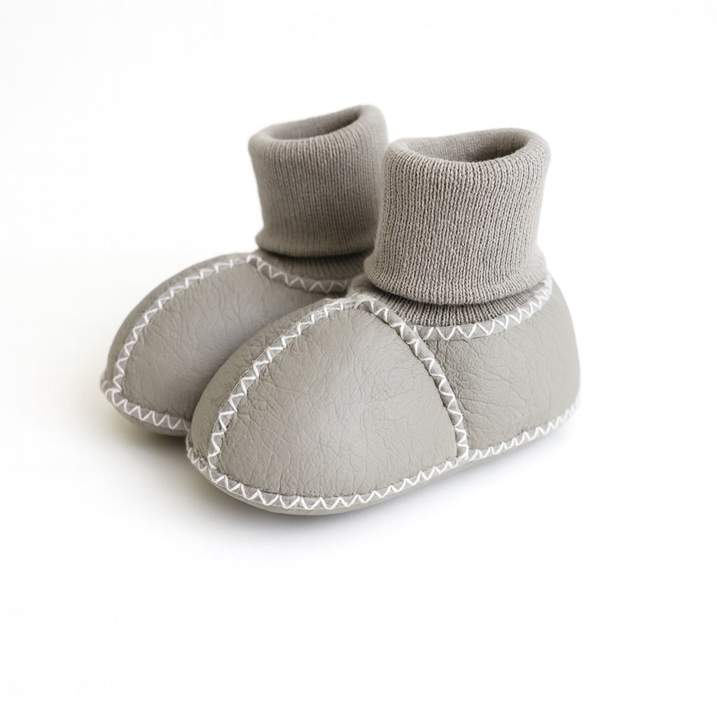 Cozy Booties in Dove Grey