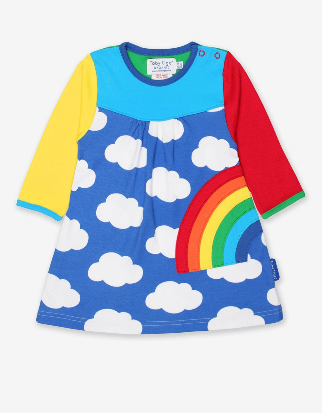 Organic Rainbow Applique Dress for Babies