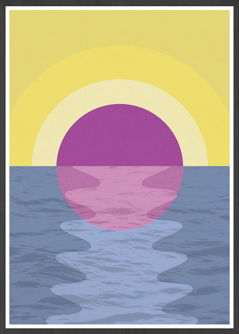 Dribble Abstract Sunset Print