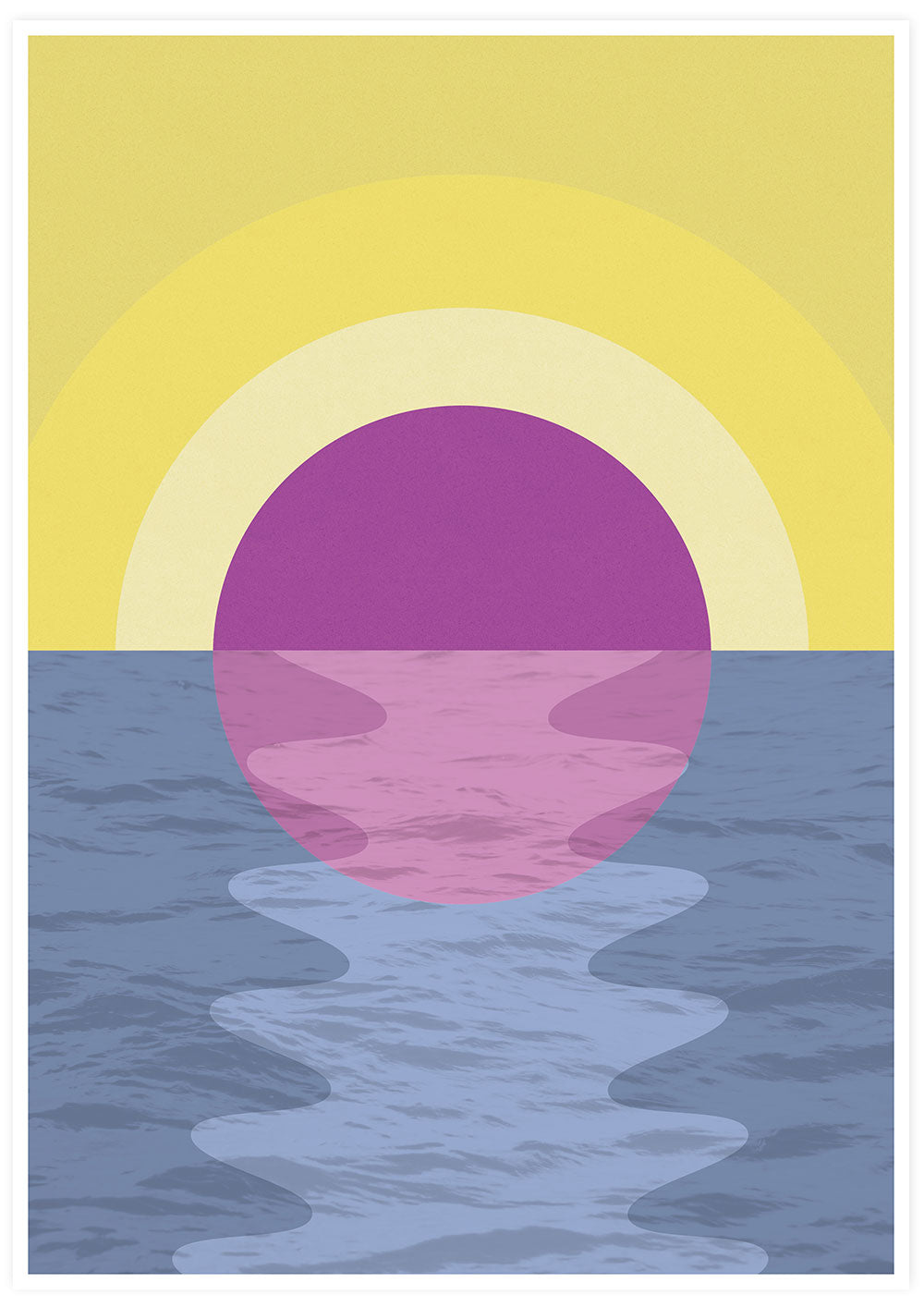 Dribble Abstract Sunset Print