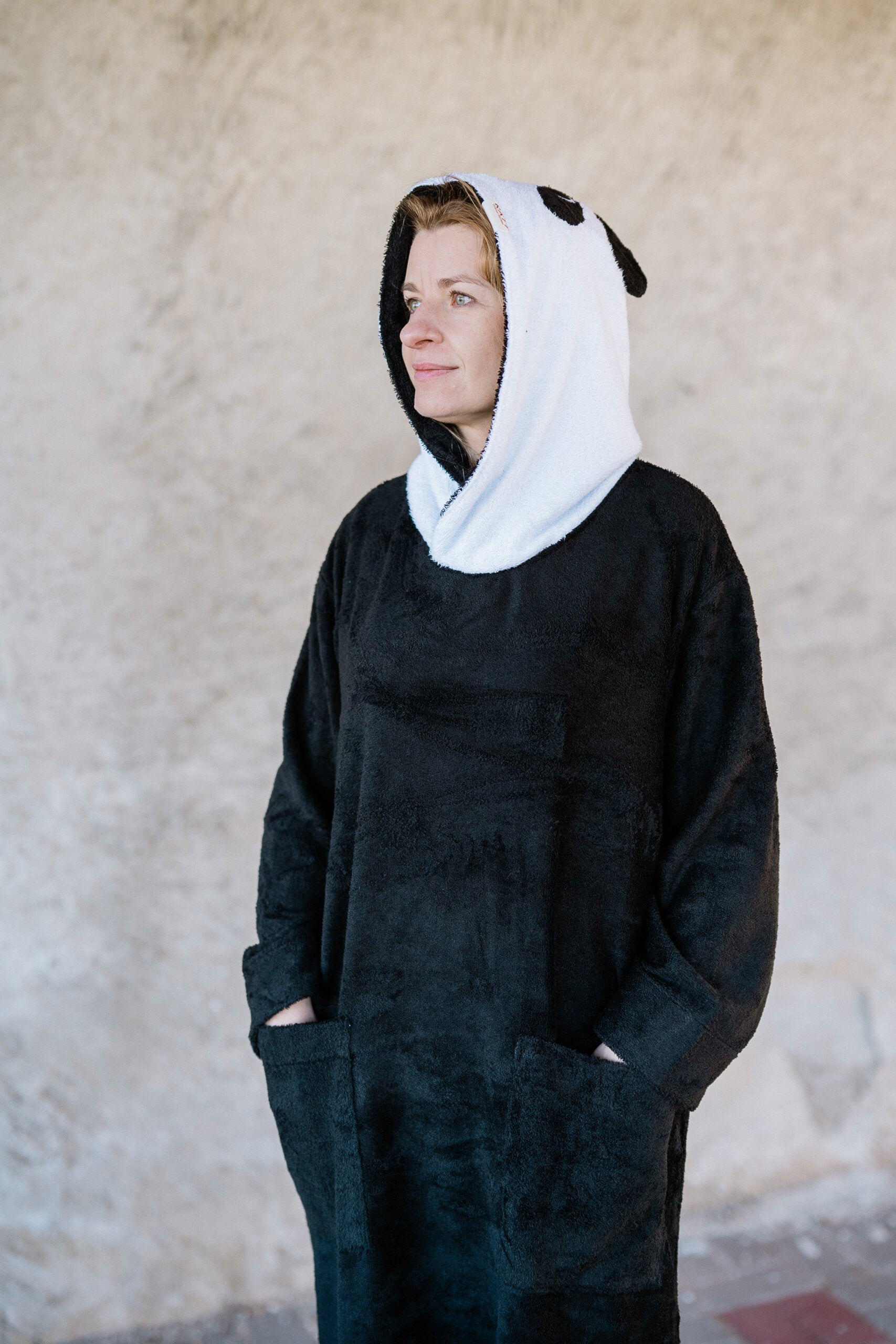 OEKO-TEX Bamboo Terry Poncho – Stylish & Cozy with Hood by RÄTT at brixbailey.com