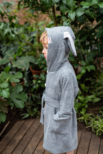 Kids Bamboo Terry Bathrobe – Soft, OEKO-TEX Certified, Cozy Hood by RÄTT at www.brixbailey.com