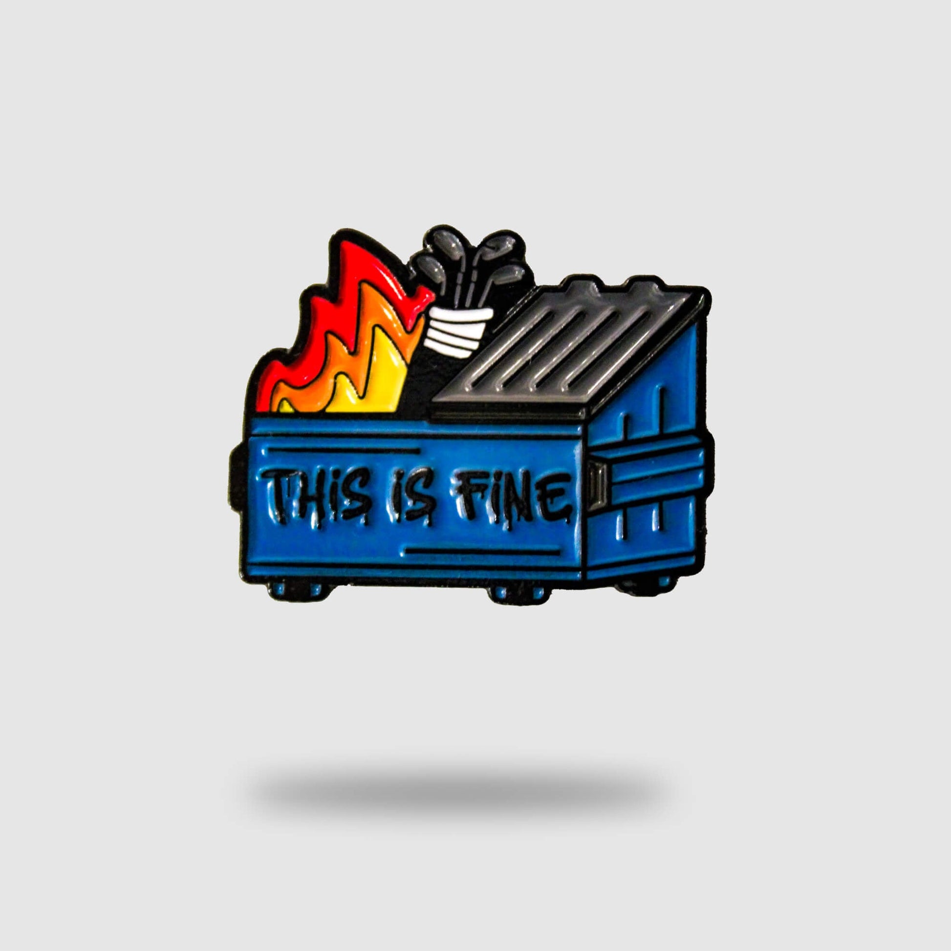 Dumpster Fire Golf Ball Marker