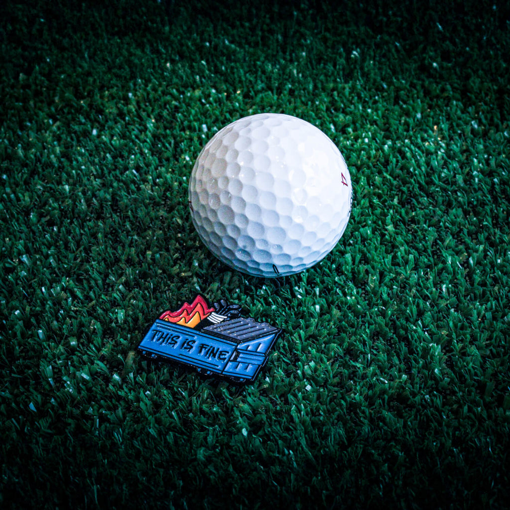 Dumpster Fire Golf Ball Marker