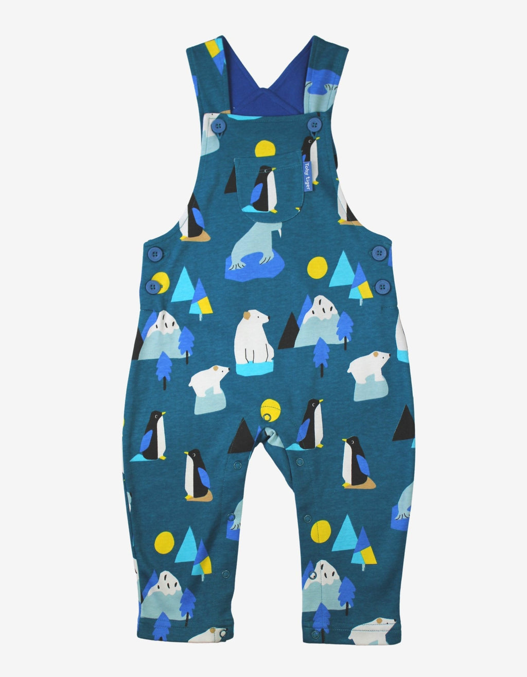Organic Arctic Print Dungarees for Children